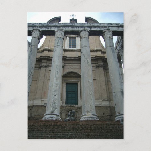roman forum tempel briefkaart (Voorkant)