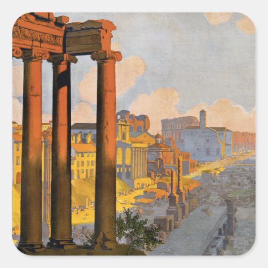 Roman Forum Vierkante Sticker (Voorkant)