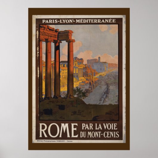 Roman Forum Vintage Travel Advertisement Poster (Voorkant)