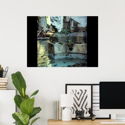 Roman Fountain, Aix-en-Provence, Frankrijk Poster (Thuiskantoor)