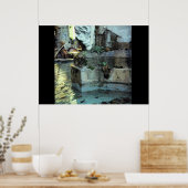 Roman Fountain, Aix-en-Provence, Frankrijk Poster (Keuken)