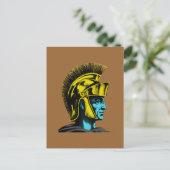 Roman Gladiator Pop Art Portret Briefkaart (Staand voorkant)