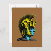 Roman Gladiator Pop Art Portret Briefkaart (Voorkant / Achterkant)