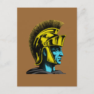 Roman Gladiator Pop Art Portret Briefkaart