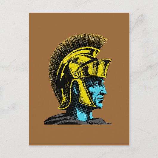 Roman Gladiator Pop Art Portret Briefkaart (Voorkant)