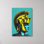 Roman Gladiator Pop Art Portret Canvas Afdruk<br><div class="desc">Romeinse gladiatoren vochten vaak tot de dood binnen de muren van het oude Colosseum van Rome. Het Romeinse portret van de Kunst van de Gladiator van de Pop is een grafische illustratie van één van deze gladiatoren. Het portret van de kunstgladiator van de pop is in helder gekleurde tinten geel...</div>