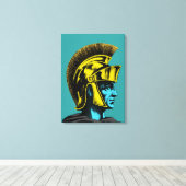 Roman Gladiator Pop Art Portret Canvas Afdruk (Insitu (Houten vloer))