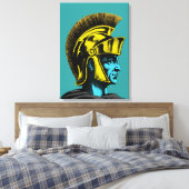 Roman Gladiator Pop Art Portret Canvas Afdruk (Insitu (Slaapkamer))