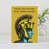Roman Gladiator Pop Art Portret Kaart (Staand voorkant)