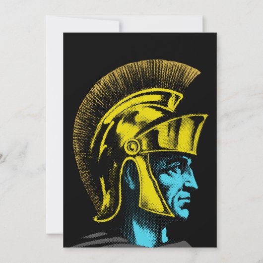 Roman Gladiator Pop Art Portret Kaart (Achterkant)