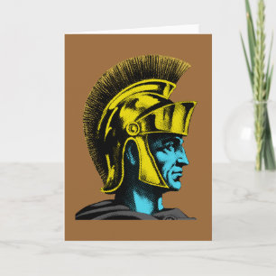 Roman Gladiator Pop Art Portret Kaart