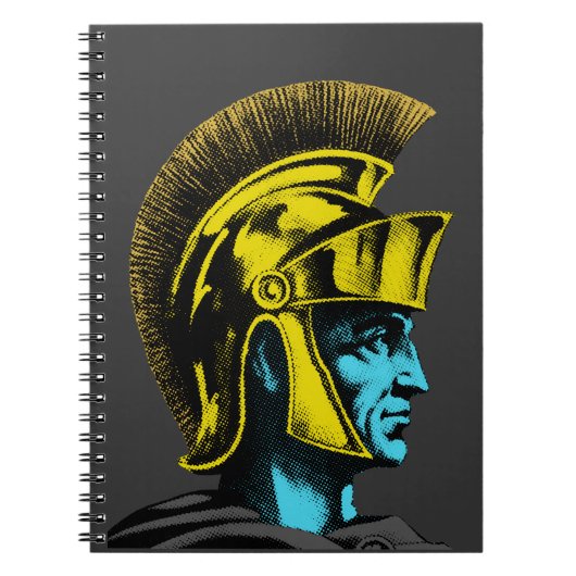 Roman Gladiator Pop Art Portret Notitieboek (Voorkant)