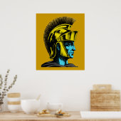 Roman Gladiator Pop Art Portret Poster (Keuken)