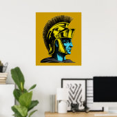 Roman Gladiator Pop Art Portret Poster (Thuiskantoor)