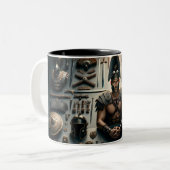 Roman Gladiator Valor Tweekleurige Koffiemok (Voorkant links)