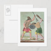 Roman Gladiators, uit L'Antica Roma, 1825 (colo) Briefkaart (Voorkant / Achterkant)