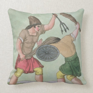 Roman Gladiators, uit "L'Antica Roma", 1825 (colo) Kussen