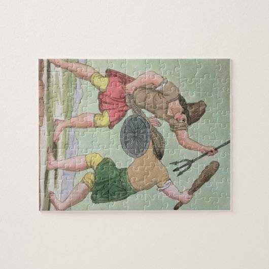 Roman Gladiators, uit "L'Antica Roma", 1825 (colo) Legpuzzel (Horizontaal)