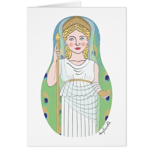 Roman Goddess Juno Matryoshka Kaart (Voorkant)