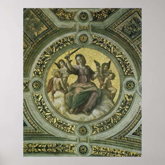 Roman Godin Justice met Angels van Raphael Poster (Voorkant)