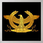 Roman Golden Eagle op Black Poster (Voorkant)