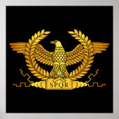 Roman Golden Eagle op Black Poster (Voorkant)