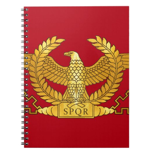 Roman Golden Eagle op Red Notitieboek (Voorkant)