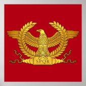 Roman Golden Eagle op Red Poster (Voorkant)
