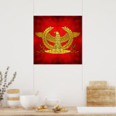 Roman Golden Eagle op Red Poster (Keuken)