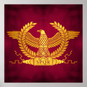 Roman Golden Eagle op Red Poster (Voorkant)