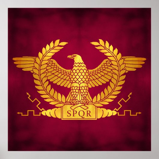 Roman Golden Eagle op Red Poster (Voorkant)