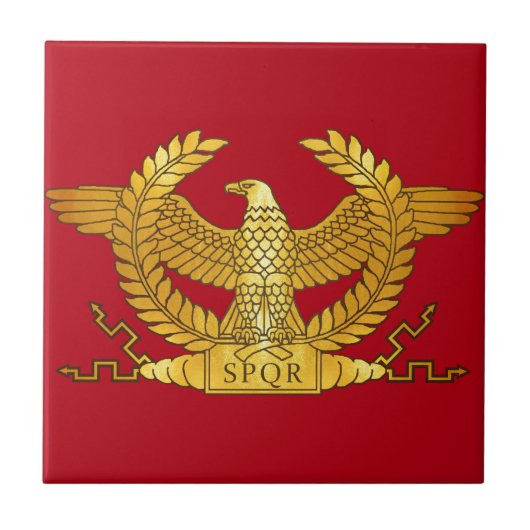 Roman Golden Eagle op Red Tegeltje (Voorkant)