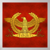 Roman Golden Eagle over Ancient Red Poster (Voorkant)