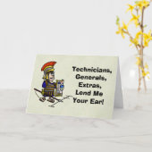 Roman Ham Radio Soldier Verjaardag Kaart (Gele Bloem)