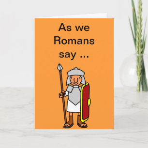Roman Happy Birthday Greetings Card Kaart