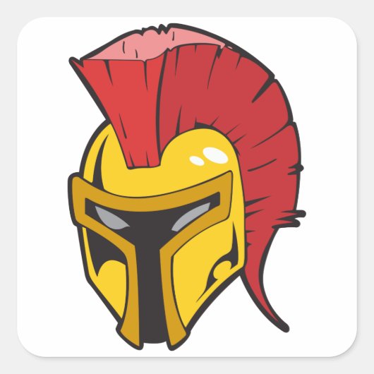 Roman Helmet Vierkante Sticker (Voorkant)