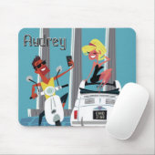 Roman Holiday Fiat Scooter. Gepersonaliseerd Muismat (Met muis)