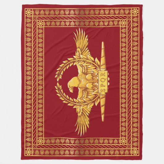 Roman Imperial Eagle SPQR Fleece Deken (Voorkant)