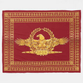 Roman Imperial Eagle SPQR Fleece Deken (Voorkant (Horizontaal))