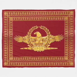 Roman Imperial Eagle SPQR Fleece Deken