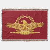 Roman Imperial Eagle SPQR Throw Deken (Voorkant)