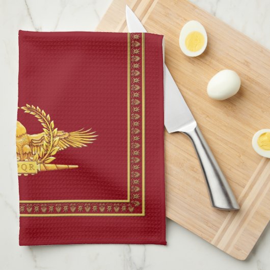 Roman Imperial SPQR Eagle Kitchen Towel Theedoek (Quarter Fold)