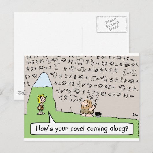 roman in cavemansorgrot briefkaart (Voorkant / Achterkant)