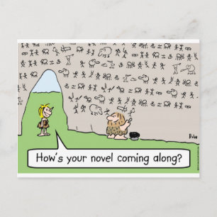 roman in cavemansorgrot briefkaart