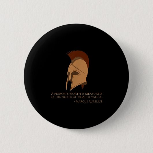Roman keizer Marcus Aurelius - Stoic PHY Q Ronde Button 5,7 Cm (Voorkant)
