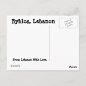 Roman Kolommen in Byblos Briefkaart (Achterkant)