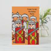 Roman Legion Birthday Party Invitation Kaart (Staand voorkant)