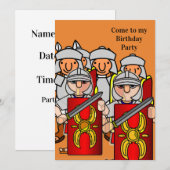Roman Legion Birthday Party Invitation Kaart (Voorkant / Achterkant)