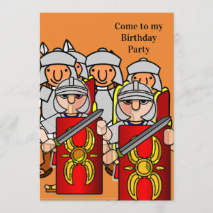 Roman Legion Birthday Party Invitation Kaart