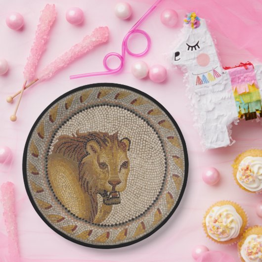 Roman Lion Mosaic Papieren Bordje (Feest)